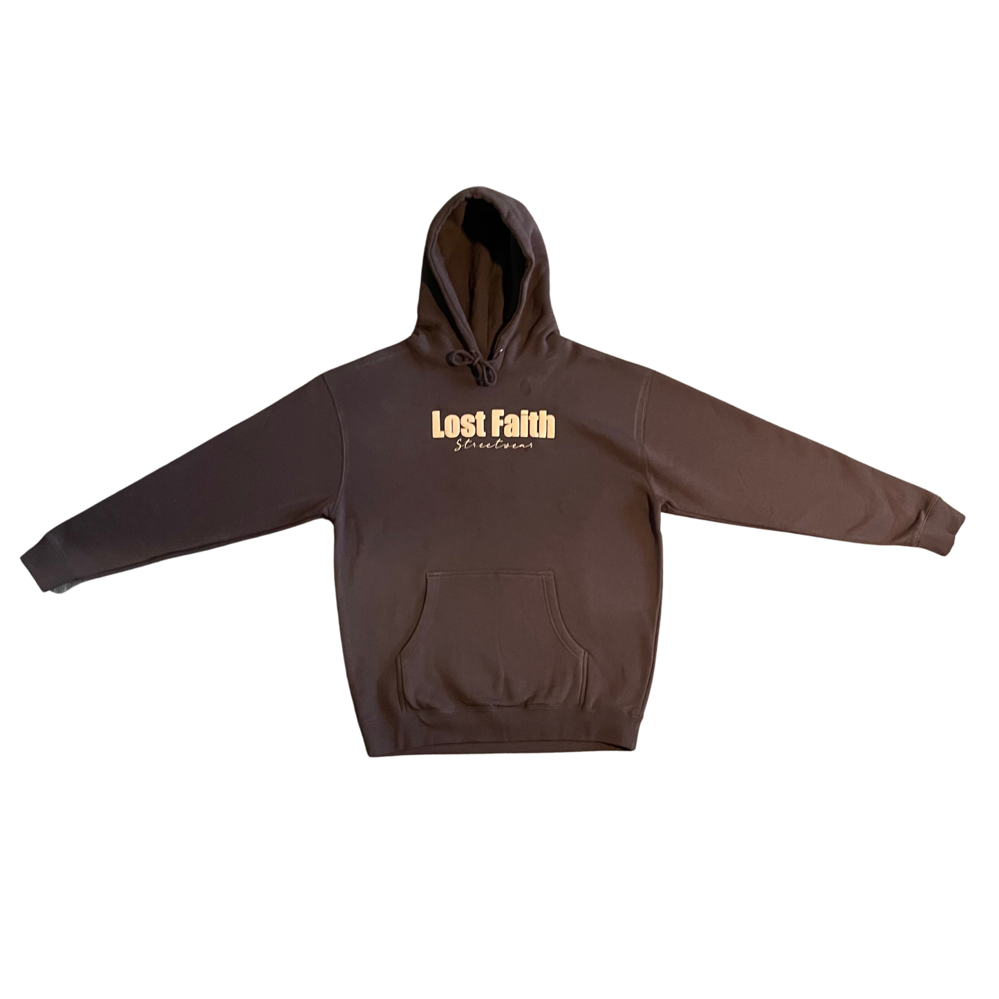 YE MUST REPENT-Puff print Hoodie (Brown)