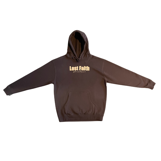 YE MUST REPENT-Puff print Hoodie (Brown)