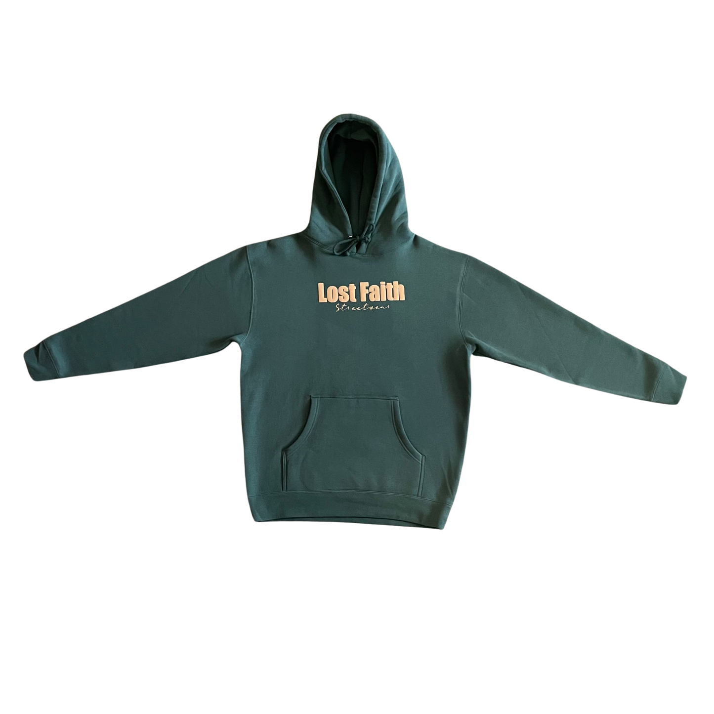 YE MUST REPENT-Puff print Hoodie (dark green)